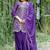 Purple festive wear designer chinon sequence embroidery work readymade suit