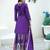 Purple festive wear designer chinon  heavy embroidery sequence work readymade suit