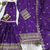 Purple festive wear designer chinon  heavy embroidery sequence work readymade suit