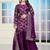 Purple festive wear designer chinon sequence embroidery work readymade suit