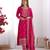 Pink festive wear designer pure chinon silk  readymade suit