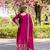 Rani pink festive wear designer chinon  readymade suit