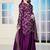 Purple festive wear designer chinon sequence embroidery work readymade suit