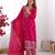 Pink festive wear designer pure chinon silk  readymade suit