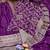 Purple festive wear designer chinon sequence embroidery work readymade suit