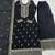 Black festive wear designer pure chinon silk  readymade suit