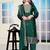Green festive wear designer chinon coding sequence embroidery work readymade suit