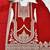 Red festive wear designer pure vichitra silk embroidery sequence work readymade suit