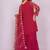 Pink festive wear designer fox georgette embroidered work readymade suit