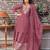 Mauve festive wear designer chinon sequence embroidery work readymade suit