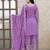 Lavender festive wear designer fox georgette  heavy embroidery sequence work readymade suit