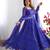 Royal blue festive wear designer pure soft chiffon  readymade suit