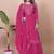 Pink festive wear designer chinon sequence embroidery work readymade suit