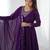 Purple festive wear designer heavy pure soft fox georgette embroidery zari work readymade suit