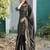 Black festive wear designer chinon sequence embroidery work readymade suit