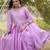 Lavender festive wear designer pure chinon heavy sequence embroidery work readymade suit