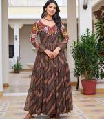 Multi festive wear designer faux georgette gamathi work with real mirror work readymade suit