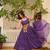 Purple festive wear designer faux georgette gamathi work with real mirror with original codi lace  readymade suit