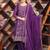 Purple festive wear designer fox georgette  readymade suit