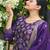 Purple festive wear designer chinon  readymade suit