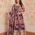 Purple festive wear designer russian silk digital print with embroidered sequence work readymade suit