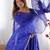 Royal blue festive wear designer pure soft chiffon  readymade suit