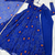 Royal blue festive wear designer pure soft chiffon  readymade suit