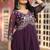 Wine festive wear designer fox georgette  readymade suit
