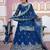 Blue festive wear designer fox georgette  readymade suit