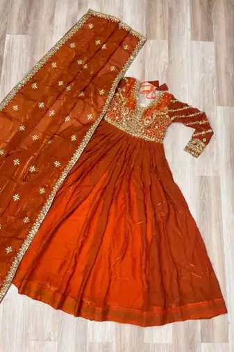 Fenta festive wear designer fendy zari & sequence embroidered work readymade suit