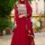 Maroon festive wear designer faux blooming georgette sequins & multi thread embroidered work readymade suit