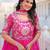 Rani Pink festive wear designer pure georgette bandhej  readymade suit