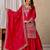 Pink festive wear designer heavy chinnon silk  readymade suit