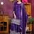 Purple festive wear designer chinon sequence embroidery work readymade suit