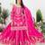 Pink festive wear designer pure heavy chinnon silk  readymade suit