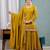 Yellow festive wear designer heavy chinnon silk  readymade suit