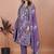 Purple festive wear designer chinon coding sequence embroidery work readymade suit