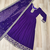 Purple festive wear designer faux blooming georgette zari & sequins embroidered work readymade suit