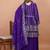 Purple festive wear designer fox georgette readymade suit