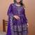 Purple festive wear designer fox georgette readymade suit