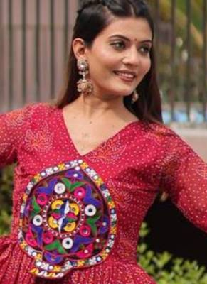 Maroon festive wear designer faux georgette gamathi work with real mirror work readymade suit 2