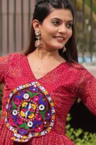 Maroon festive wear designer faux georgette gamathi work with real mirror work readymade suit