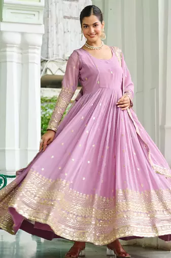 Sky festive wear designer faux georgette embroidered work readymade suit