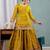Yellow festive wear designer heavy chinnon silk  readymade suit