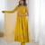 Yellow festive wear designer heavy pure roman silk  readymade suit