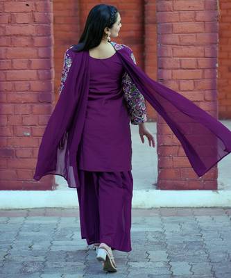 Multi festive wear designer tapeta silk sequence embroidery work and real mirror work  readymade suit 1
