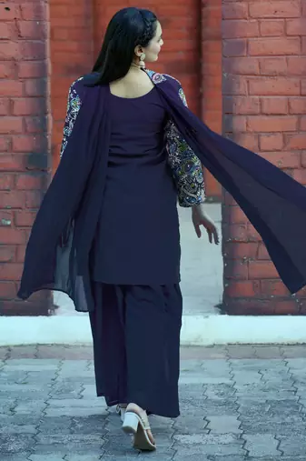 Multi festive wear designer tapeta silk sequence embroidery work and real mirror work  readymade suit