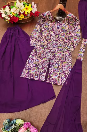 Multi festive wear designer tapeta silk sequence embroidery work and real mirror work  readymade suit
