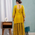 Yellow festive wear designer heavy chinnon silk  readymade suit