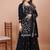 Black festive wear designer fox georgette sequence embroidery work readymade suit